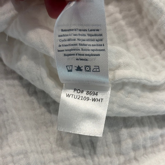 Faherty Organic Cotton Women's Size XS White Gauze Tank Top Relaxed Minimalist - Picture 9 of 14